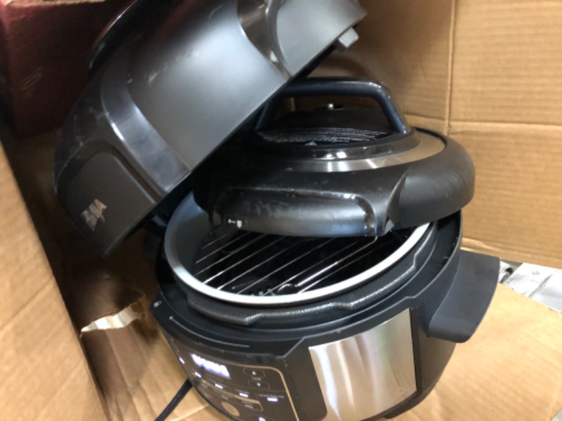 Photo 7 of Ninja Foodi 9-in-1 Pressure Cooker and Air Fryer with Nesting Broil Rack, 5 Quart, Stainless Steel
