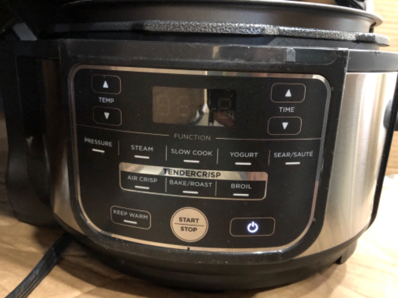 Photo 2 of Ninja Foodi 9-in-1 Pressure Cooker and Air Fryer with Nesting Broil Rack, 5 Quart, Stainless Steel
