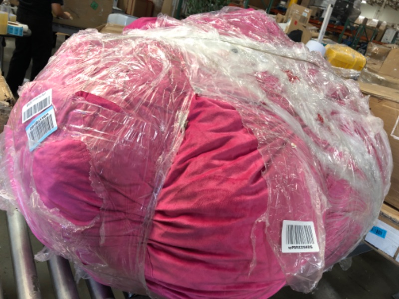 Photo 2 of  Bean Bag Chair: Giant 5' Memory Foam Furniture Bean Bag - Big Sofa with Soft Micro Fiber Cover - Pink