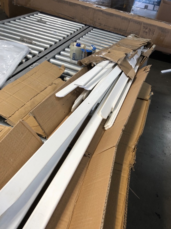Photo 1 of 42 in. H x 92 in. W Manchester Semi-Permanent Vinyl Fence Panel Kit (2-Pack)