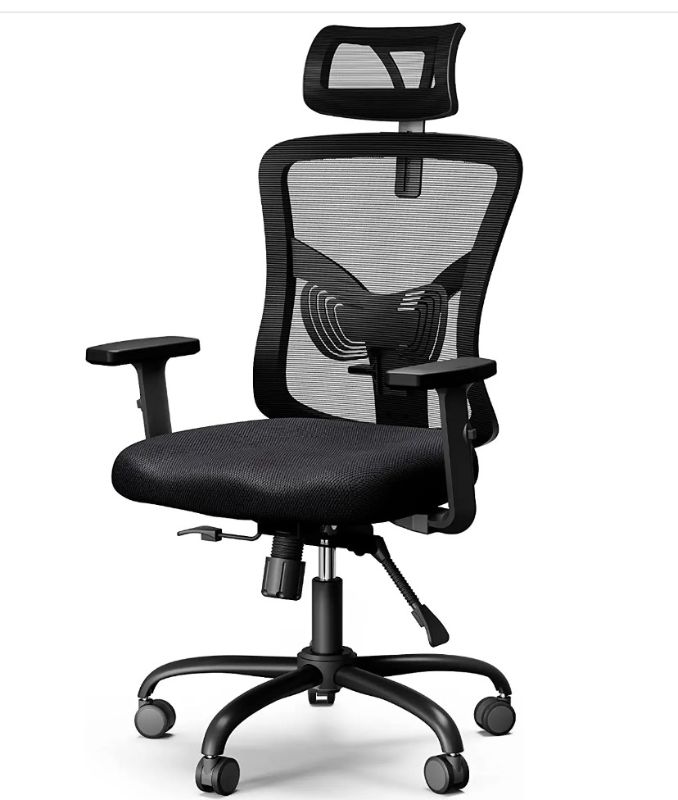 Photo 1 of NOBLEWELL Office Chair Ergonomic Office Chair High Back Mesh Computer Chair with Lumbar Support Adjustable Armrest, Backrest and Headrest
