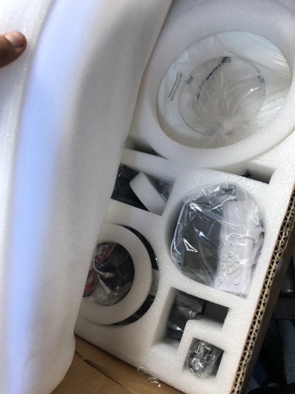 Photo 1 of Wintpea Ceiling Fan Light with Retractable Blades and Remote, Bluetooth Ceiling Fan with Music Speaker Indoor 7 Color Change 6 Speed Reversible Motor (42 Inch)