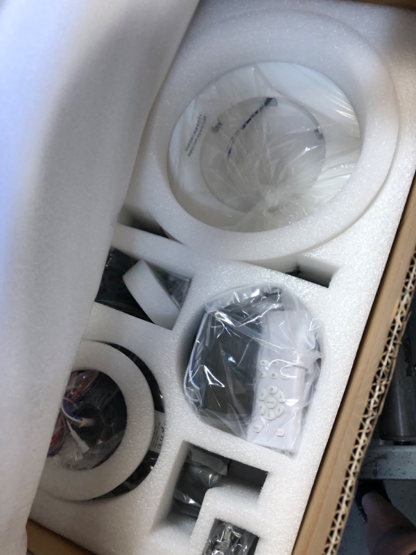 Photo 1 of Wintpea Ceiling Fan Light with Retractable Blades and Remote, Bluetooth Ceiling Fan with Music Speaker Indoor 7 Color Change 6 Speed Reversible Motor (42 Inch)