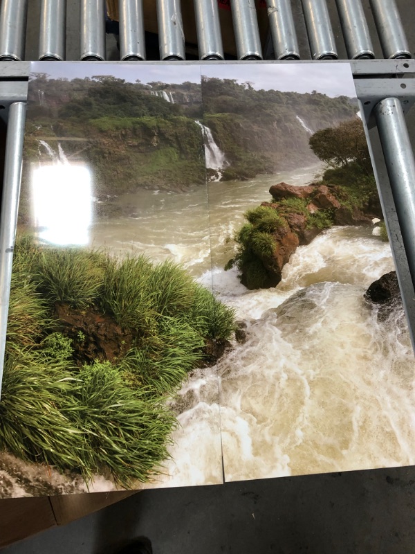 Photo 2 of 27" x 23"- 2 panel metal waterfall wall decoration 