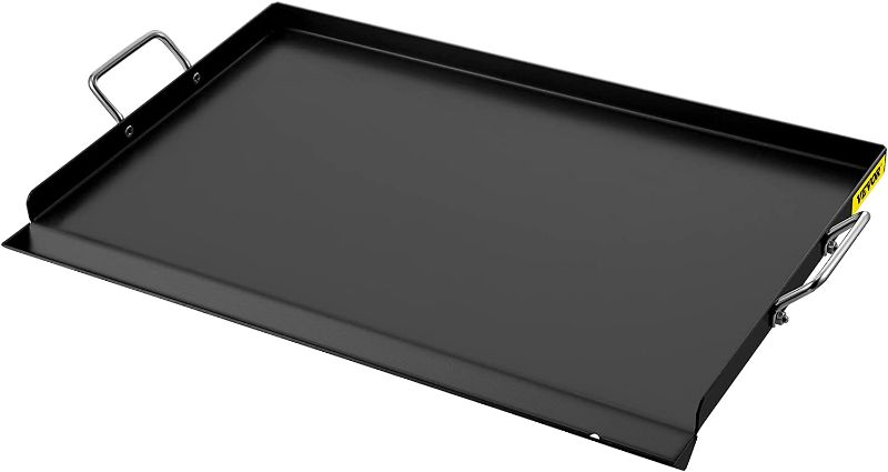 Photo 1 of ***SEE NOTES*** VEVOR Carbon Steel Griddle, 16" x 37" Griddle Flat Top Plate, Griddle for BBQ Charcoal/Gas Gril with 2 Handles, Rectangular Flat Top Grill with Extra Drain Hole for Tailgating and Parties
