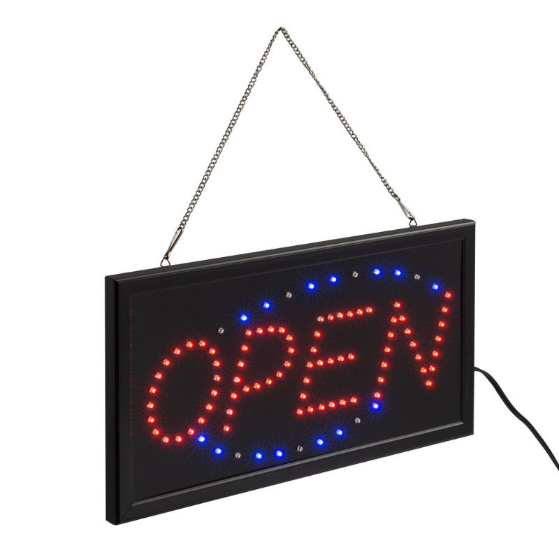 Photo 1 of 10"X18" LED rectangular italic open sign 