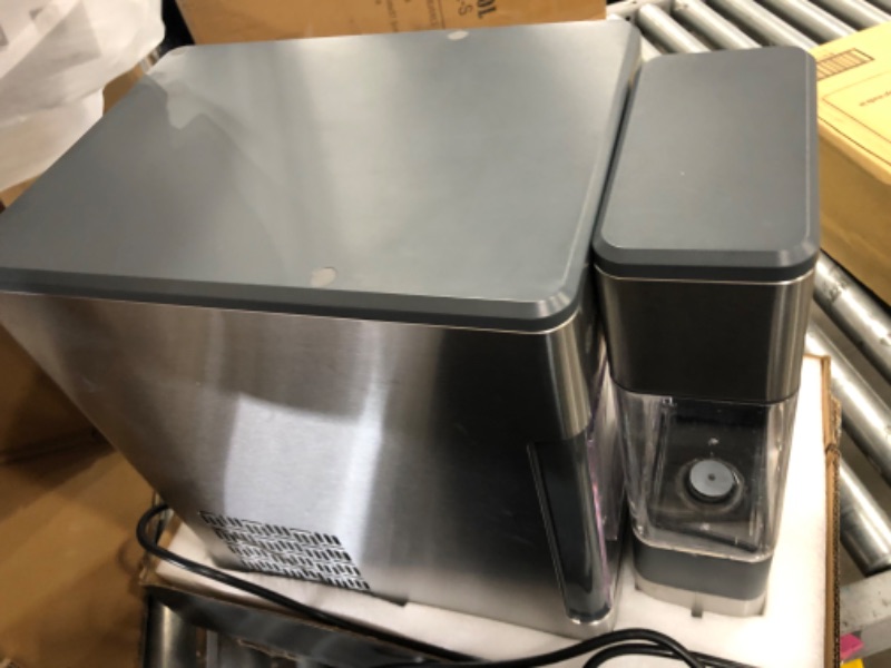 Photo 4 of GE Profile Opal | Countertop Nugget Ice Maker with Side Tank | Portable Ice Machine Makes up to 24 lbs. of Ice Per Day | Stainless Steel Finish
