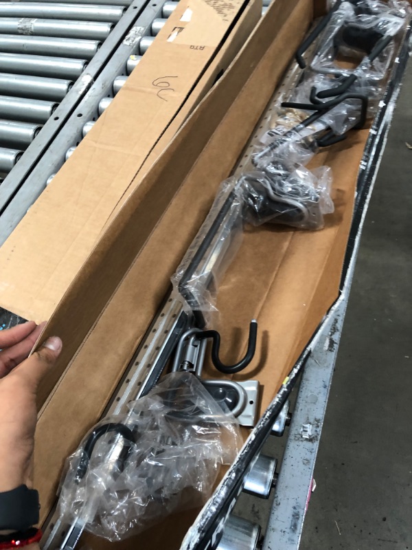 Photo 1 of **missing part**
Rubbermaid 15-Piece FastTrack Garage Wall-Mounted Storage Kit, 4 Rails and 11 Hooks, for Home/House/Tool/Sports/Equipment/Utility Purposes
