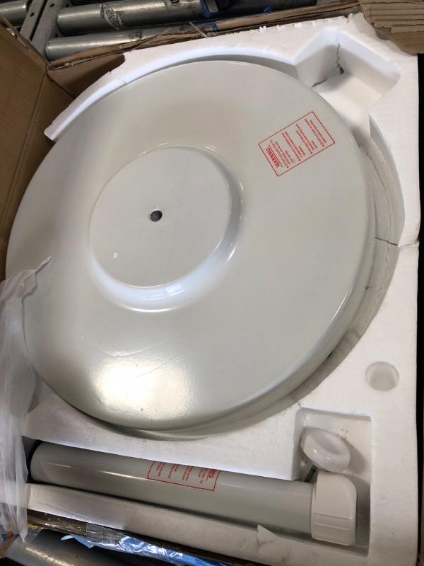 Photo 1 of 19" white round patio umbrella base 