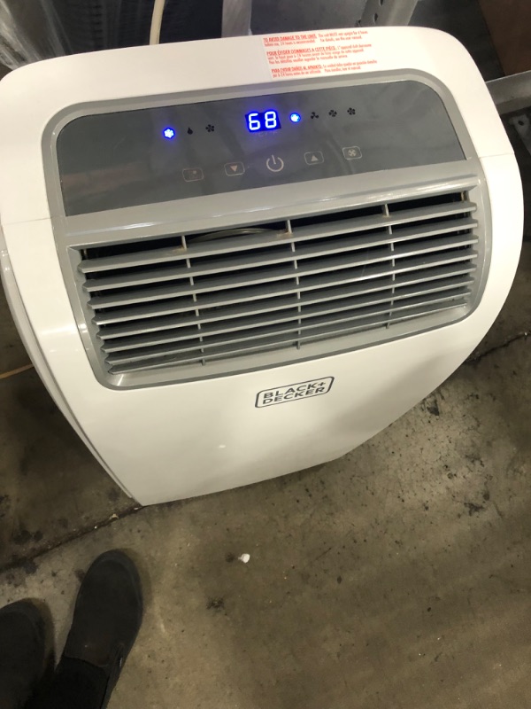 Photo 4 of BLACK+DECKER 8,000 BTU DOE (14,000 BTU ASHRAE) Portable Air Conditioner with Remote Control, White