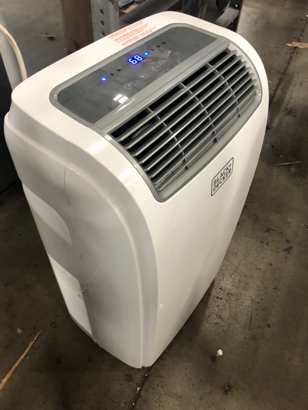 Photo 9 of BLACK+DECKER 8,000 BTU DOE (14,000 BTU ASHRAE) Portable Air Conditioner with Remote Control, White