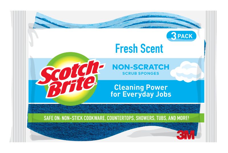 Photo 1 of 6 PACK: Scotch-Brite Non-Scratch Scrub Sponge - Fresh Scent - 3pk

