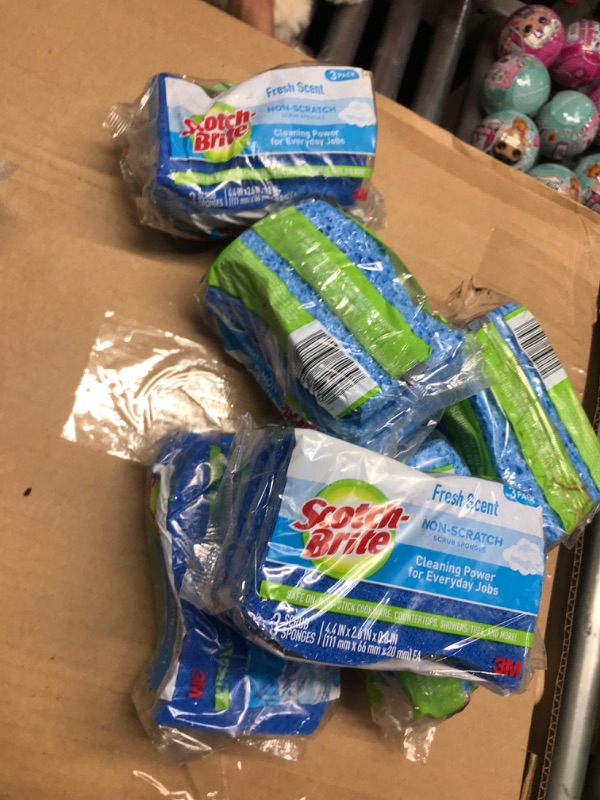 Photo 2 of 6 PACK: Scotch-Brite Non-Scratch Scrub Sponge - Fresh Scent - 3pk

