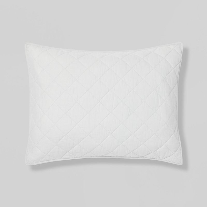 Photo 1 of 2 PACK: Diamond Stitch Cotton Linen Quilt Sham - Threshold™ King 
