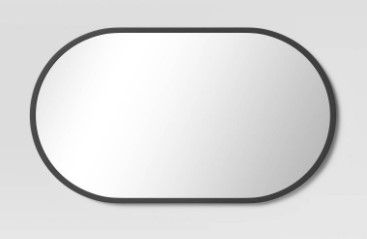 Photo 1 of 16" x 28" Metal Oval Pill Mirror - Project 62™ 16 Inches (H) x 28 Inches (W) x .5 Inches (D)

