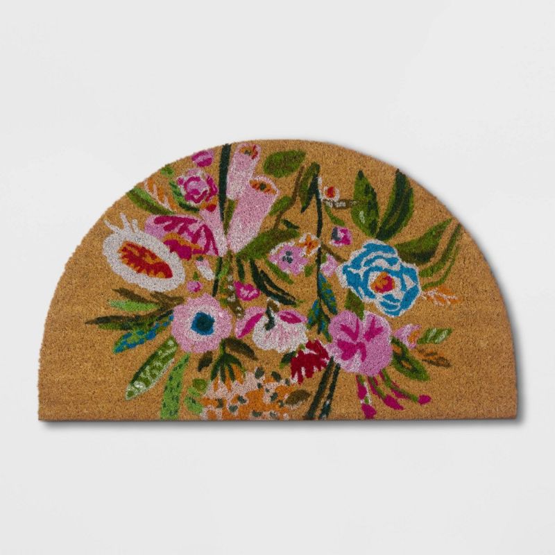 Photo 1 of 3 PACK: Painted Floral Doormat - Opalhouse™ 30 Inches (L), 18 Inches (W)
 
