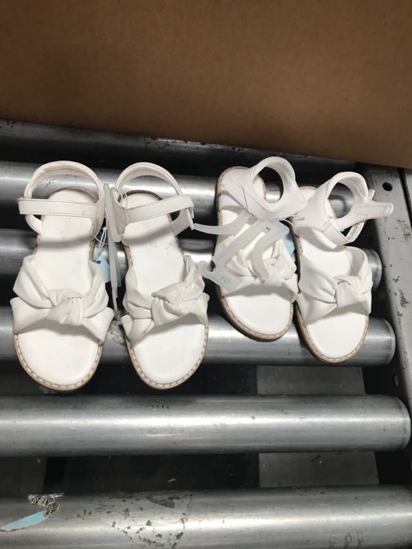 Photo 1 of 2 PACK: White girls dress sandals 
sizes 10 & 11 