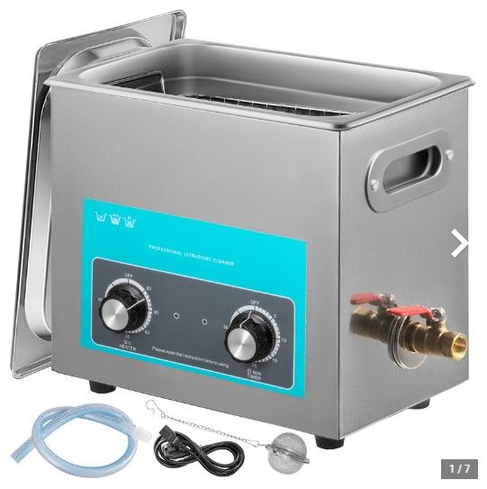 Photo 1 of 6l Ultrasonic Cleaner With Heater Timer Knob Control Solution Lab Water Drain
