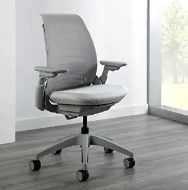 Photo 1 of ***PARTS ONLY*** ALLSTEEL Mimeo Mesh Office Chair with Lumbar Support, Adjustable Arms, Activated Recline, 300lb Max Weight with Wheels for Computer/Desk, Light Gray Loft 23.75"D x 23.75"W x 41.25"H

