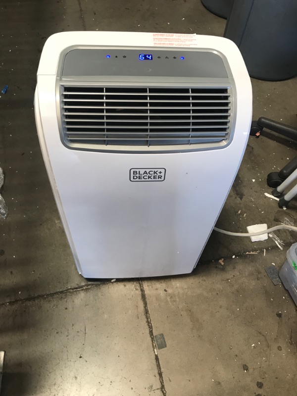 Photo 2 of **BLOWS COLD**- Black & Decker 8,000 BTU/4,000 BTU (DOE) Portable Air Conditioner with Remote Control, White
