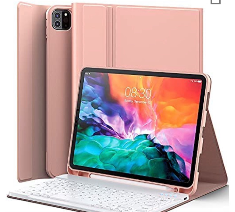 Photo 1 of Keyboard Case for 2021 3rd Gen iPad Pro 11 inch 2020& 2018/iPad Air 4th Generation 10.9 2020 – Leather Folio Smart Cover with Detachable Keyboard Compatible with iPad 10.9”/ iPad 11”?1st/2nd/3rd)