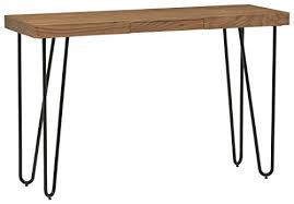 Photo 1 of Amazon Brand – Rivet Hairpin Wood and Metal Tall 29.5" Console Bar Table, Walnut and Black
