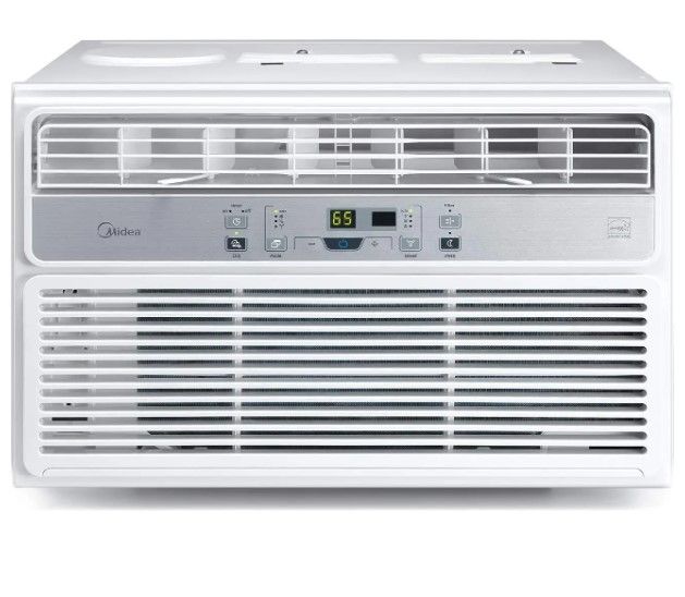 Photo 1 of Midea 8,000 BTU EasyCool Window Air Conditioner, Dehumidifier and Fan - Cool, Circulate and Dehumidify up to 350 Sq. Ft., Reusable Filter, Missing Remote Control. damaged radiator
