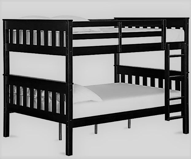 Photo 1 of (Incomplete - Box 1 of 2 Only) Dorel Living Moon Full Over Full Bunk Bed with USB Port, Black