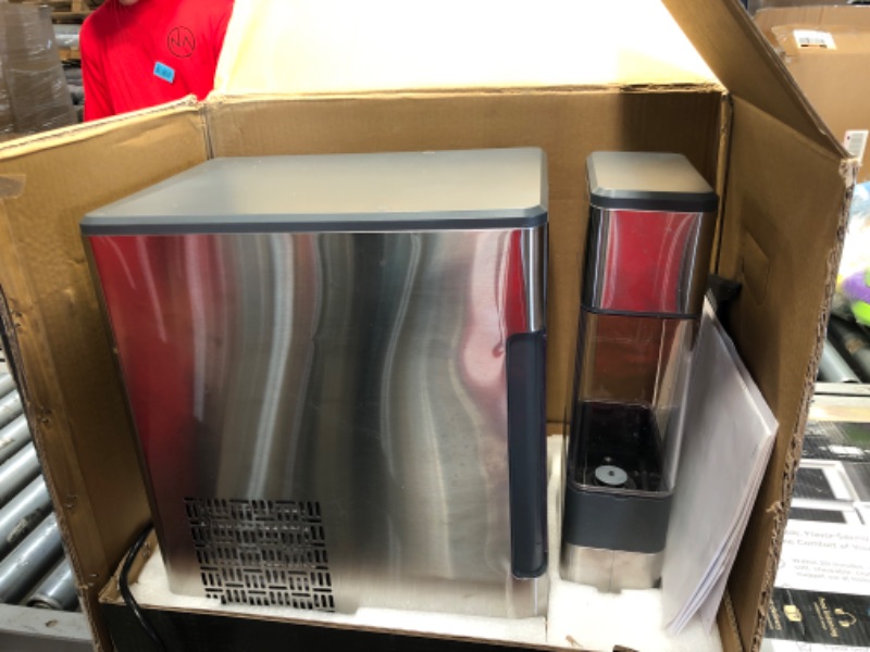 Photo 3 of GE Profile Opal | Countertop Nugget Ice Maker with Side Tank | Portable Ice Machine Makes up to 24 lbs. of Ice Per Day | Stainless Steel Finish
