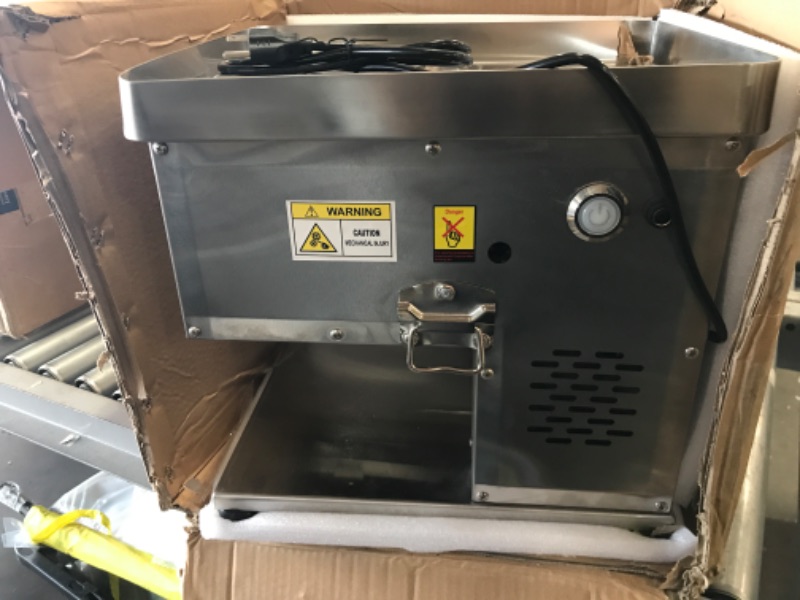 Photo 3 of ***MISSING THE BLADES*** MPSMAG Meat Slicer 1100W Meat Cutter Machine 330lbs/hr Electric Deli Food Slicer Meat Cutting Machine Meat Cutter Fresh Meat Shredded Fresh Meat Dicer Slicer Processing Machine
