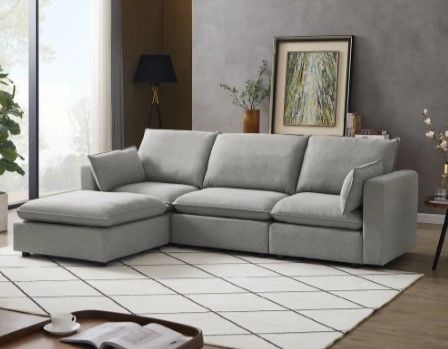 Photo 1 of *Incomplete* L-Shaped Sectional with Moveable Ottoman- box 2 of 4- WF289533AAE