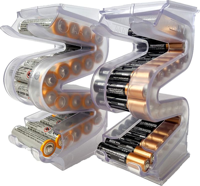 Photo 1 of 2 of- Battery Ladder (TM) AA & AAA Combo Battery Holder, Stackable Wall Mountable
