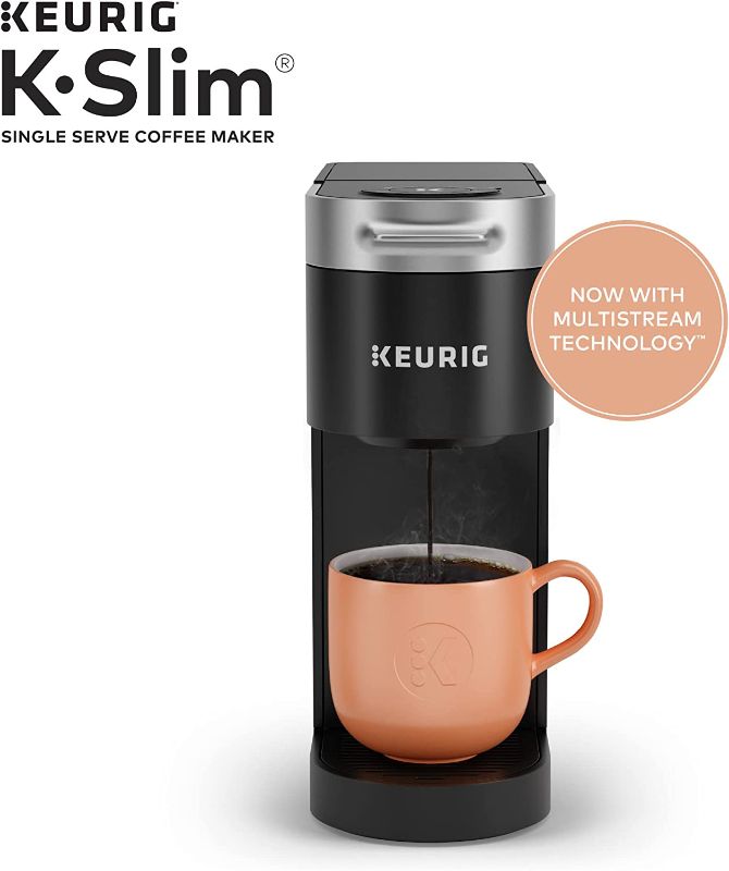 Photo 1 of Keurig K-Slim Black Single Serve Coffee Maker with Keurig 3-Month Brewer Care Kit
