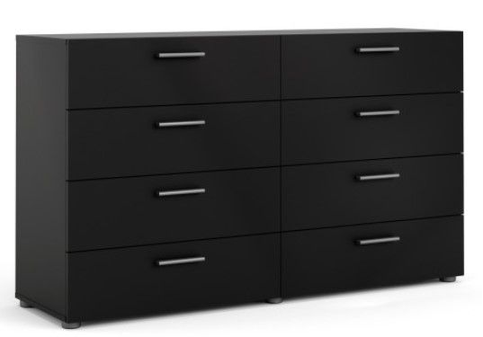 Photo 1 of *INCOMPLETE* BOX 1 OF 2 Tvilum 8 Drawer Double Dresser, Black Matte
