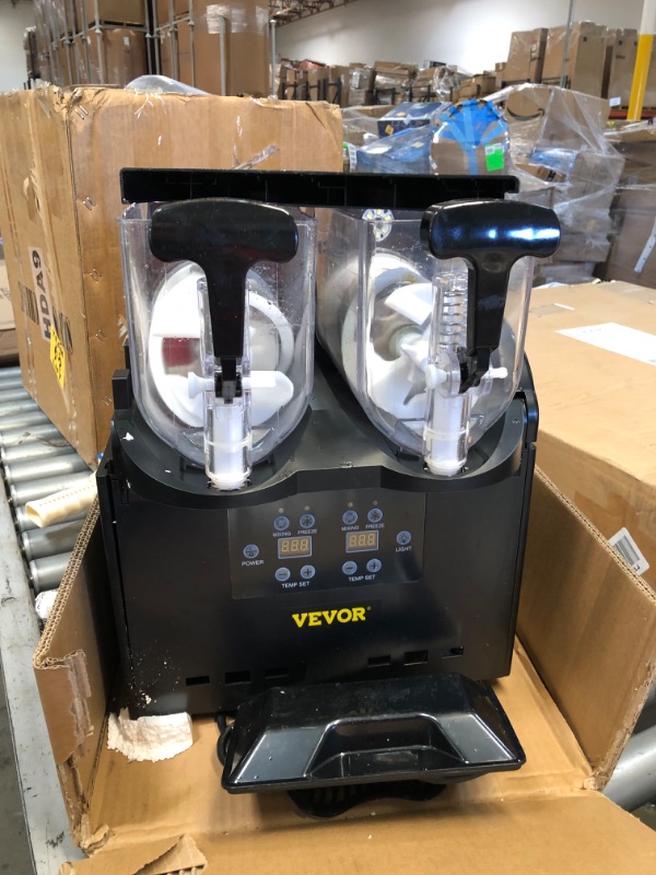 Photo 2 of ***PARTS ONLY***
VEVOR Commercial Slushy Machine, 2.5Lx2/0.7x2 Gal Food-Grade PC Tanks, 380W 110V Margarita Smoothie Frozen Drink Maker with Light Mode, Slushie Machine for Supermarkets Cafes Restaurants Bars Home Use
