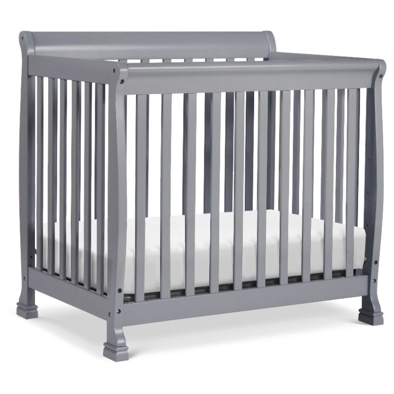 Photo 1 of DaVinci Kalani 4-in-1 Convertible Mini Crib in Gray
