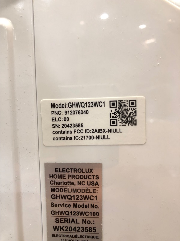 Photo 3 of Frigidaire GHWQ123WC1 Inverter Quiet Temp Room Air Conditioner, 12,000 BTU with Wi-Fi Connected, Energy Star Certified, Easy-to-Clean Washable Filter, Eco Mode, in White
