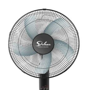 Photo 1 of **MISSING BASE*
Simple Deluxe Oscillating 16? Adjustable 3 Speed Pedestal Stand Fan with Remote Control for Indoor, Bedroom, Living Room, Home Office & College Dorm Use, 16 Inch, Black
