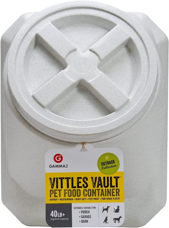 Photo 1 of (DENTED) Gamma2 Vittles Vault Stackable Airtight Pet Food Storage Container, 40lbs
