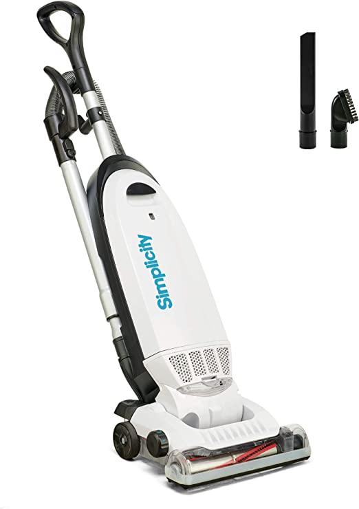 Photo 1 of (HAIRY/DIRTY) Allergy Upright Vacuum for Carpet and Hardwood by Simplicity, Multi Surface Vacuum Cleaner with Certified HEPA Filter and Bag, S20EZM
