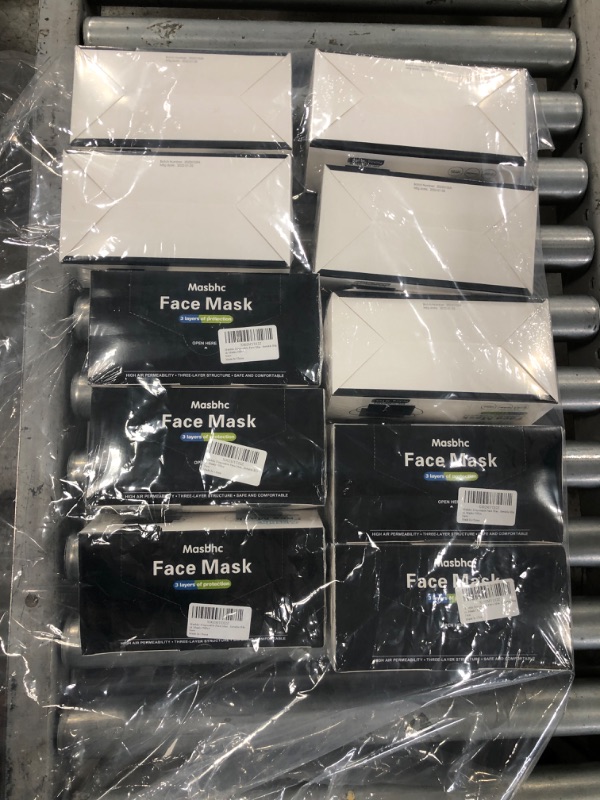Photo 1 of 10 PACK: 500 pcs disposable adult face mask bundle