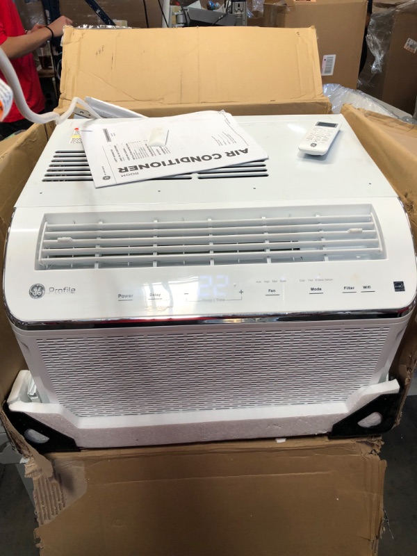 Photo 2 of GE Profile Ultra Quiet Window Air Conditioner 6,150 BTU, WiFi Enabled Energy Efficient for Small Rooms, Easy Installation with Included Kit, 6K Window AC Unit, Energy Star, White
