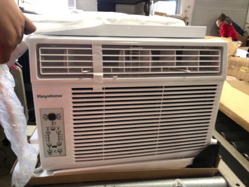 Photo 2 of Keystone 12,000 BTU Window-Mounted Air Conditioner with Follow Me LCD Remote Control in White, KSTAW12BE