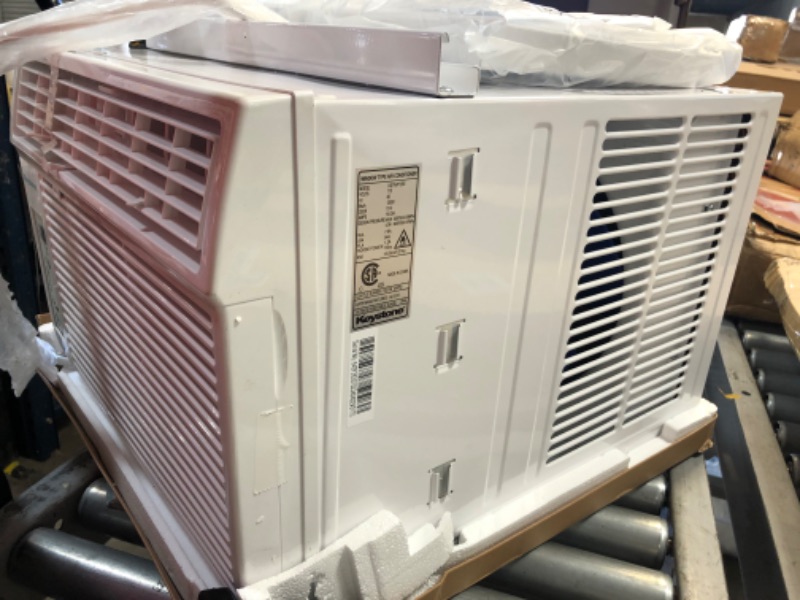 Photo 1 of Keystone 12,000 BTU Window-Mounted Air Conditioner with Follow Me LCD Remote Control in White, KSTAW12BE