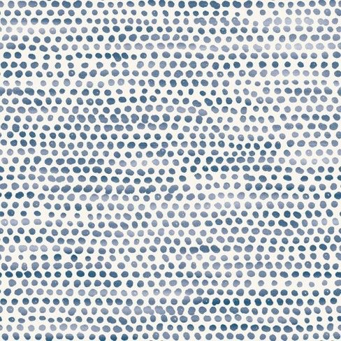 Photo 1 of (DAMAGED EDGES )Tempaper Moire Dots Peel and Stick Wallpaper Blue Moon

