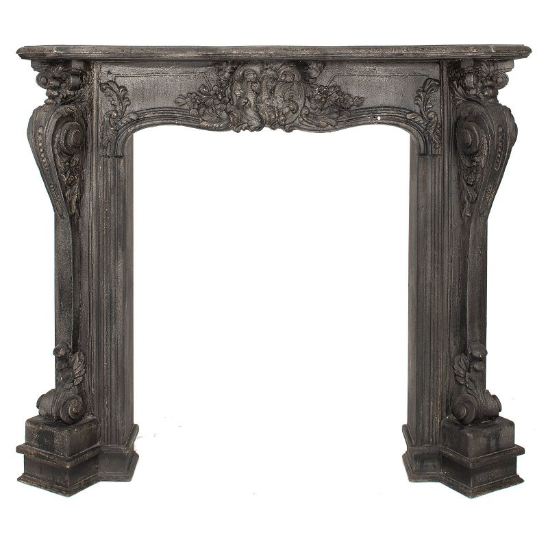 Photo 1 of (CRACKED; SCRATCHED; MISSING HARDWARE/MANUAL )Decorative Wood Fireplace Mantel
