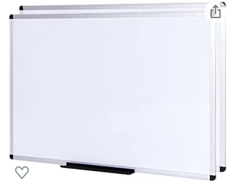 Photo 1 of (BENT EDGE )VIZ-PRO Magnetic Whiteboard / Dry Erase Board, 48 X 36 Inches, Pack of 2