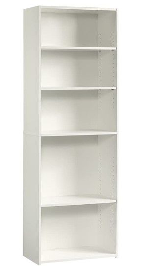 Photo 1 of Sauder Beginnings 5-Shelf Bookcase, Soft White finish