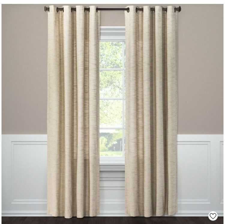 Photo 1 of 1pc Light Filtering Diamond Weave Window Curtain Panel - Threshold™

