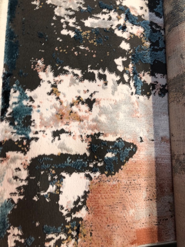 Photo 4 of Abani Azure 7'9"W X 10' 2"D AZR160A Abstract Copper Gray Area Rug